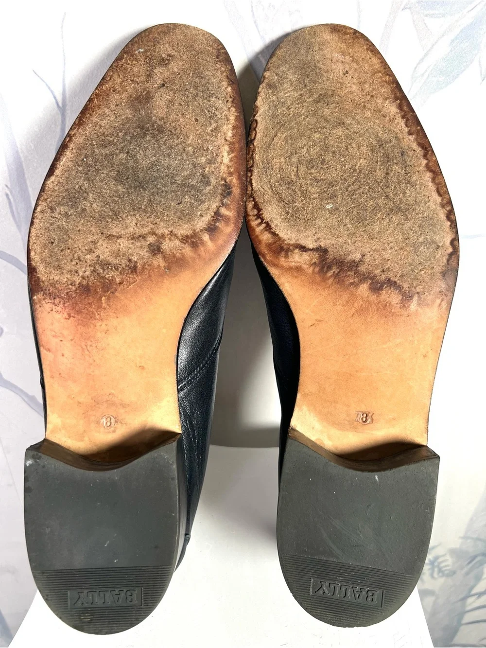Bally Black Leather Slip-On Loafers Men’s 8